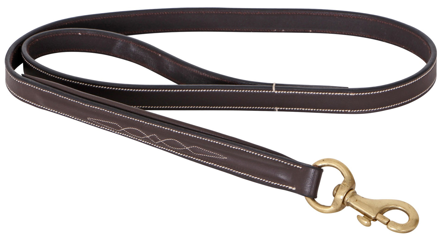 CAVALLINO Raised padded leather dog lead