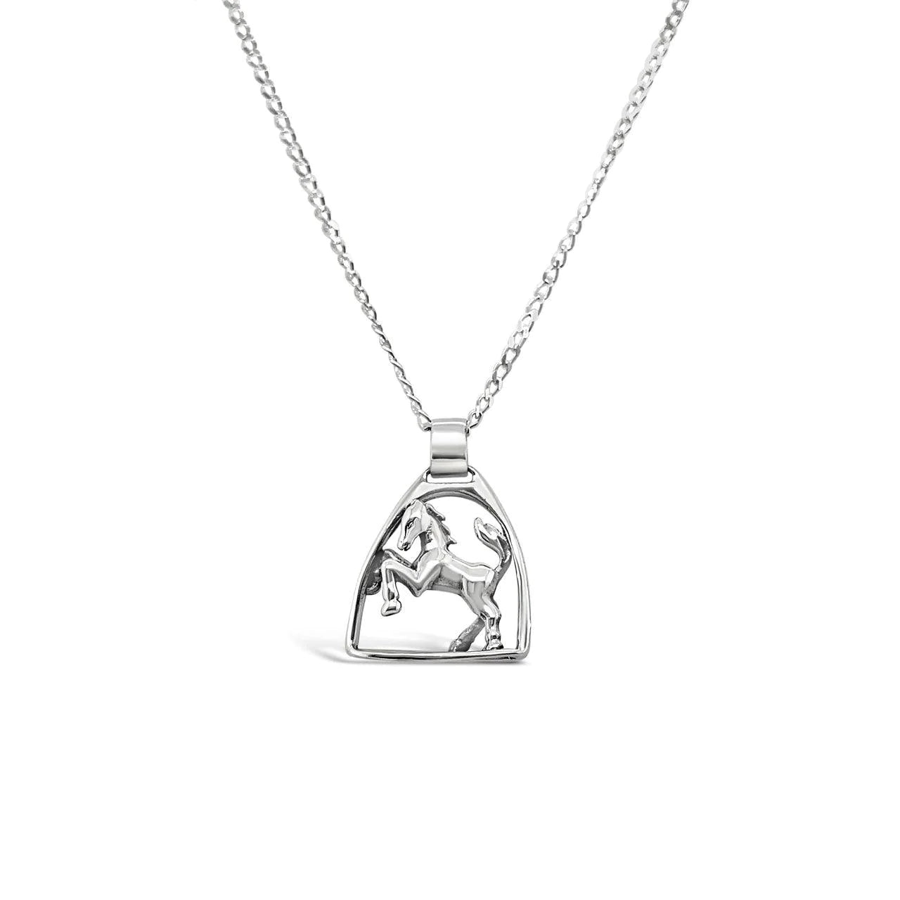 Sterling Silver Horse & Stirrup Pendant