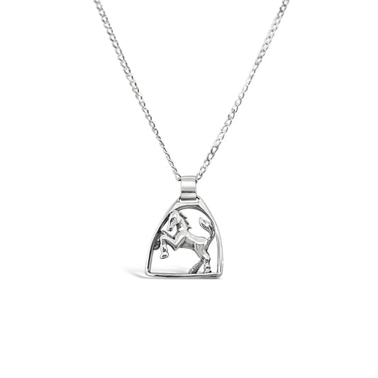 Sterling Silver Horse & Stirrup Pendant