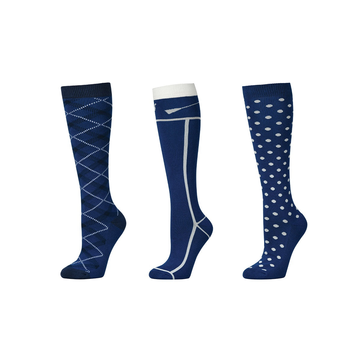 Dublin 3 Pack Adult Socks - Classic Blue