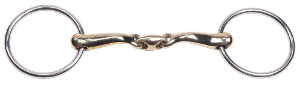 ZILCO Curved gold training snaffle bit