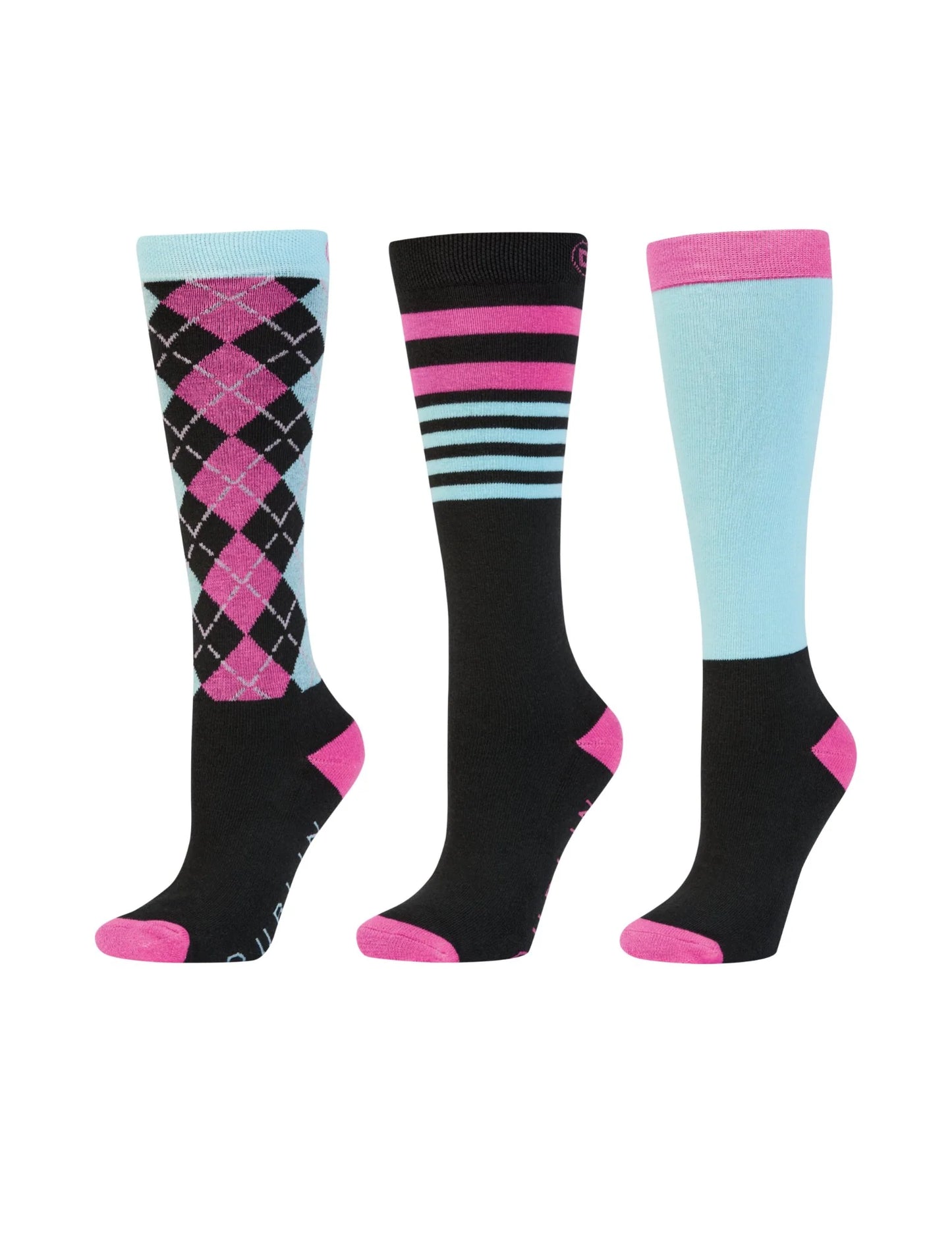 DUBLIN Childs argyle 3 pack socks