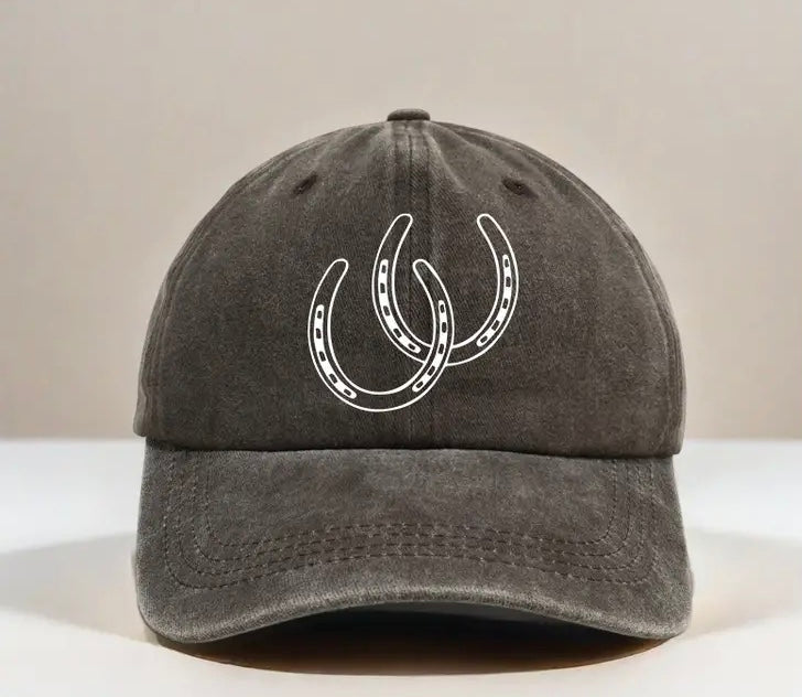 Happy Hoof Distressed Cotton Caps