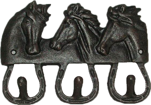 Cast Iron Horsehead Triple Hook