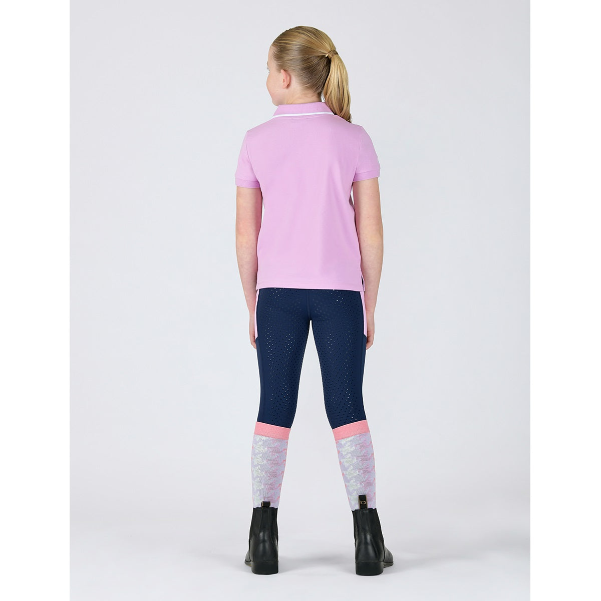 Dublin Childs Poppy Short Sleeve Polo Top - Candy Floss