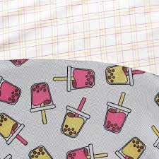 KOOL COAT Cotton Airstream Combo Neck- Bubble Tea Print