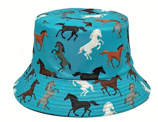Horse Print Bucket Hat -Adults
