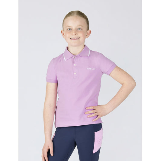 Dublin Childs Poppy Short Sleeve Polo Top - Candy Floss