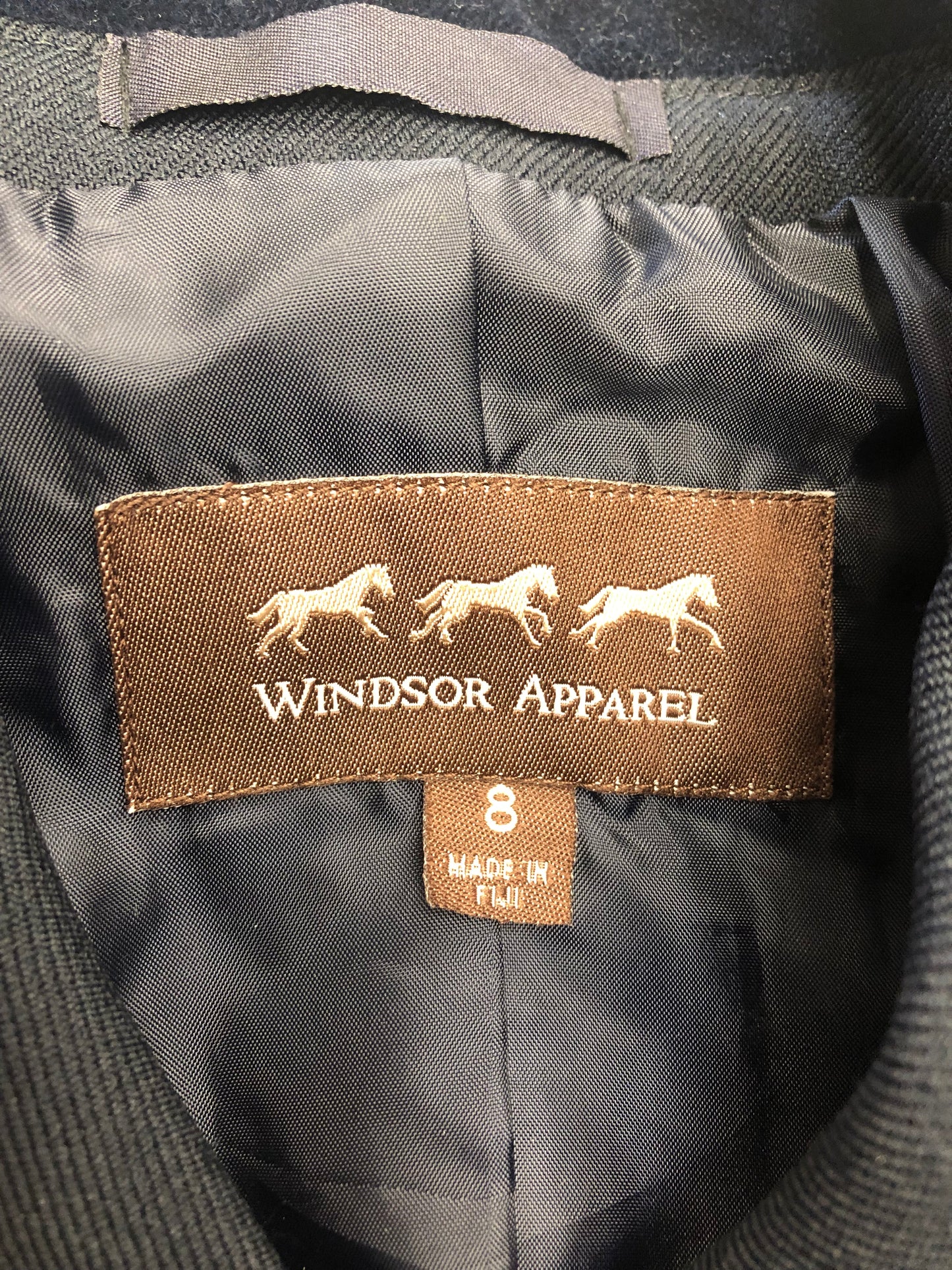 Windsor Apparel Size8 Navy Show Jacket