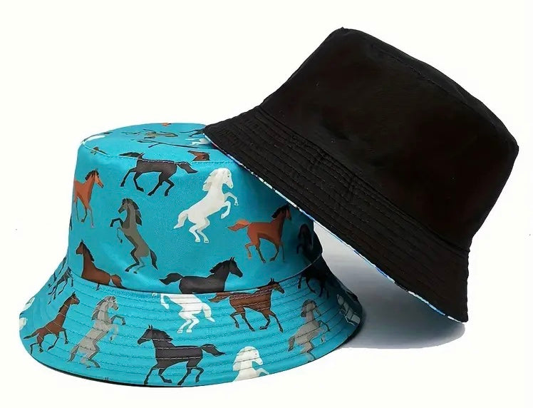 Horse Print Bucket Hat -Adults