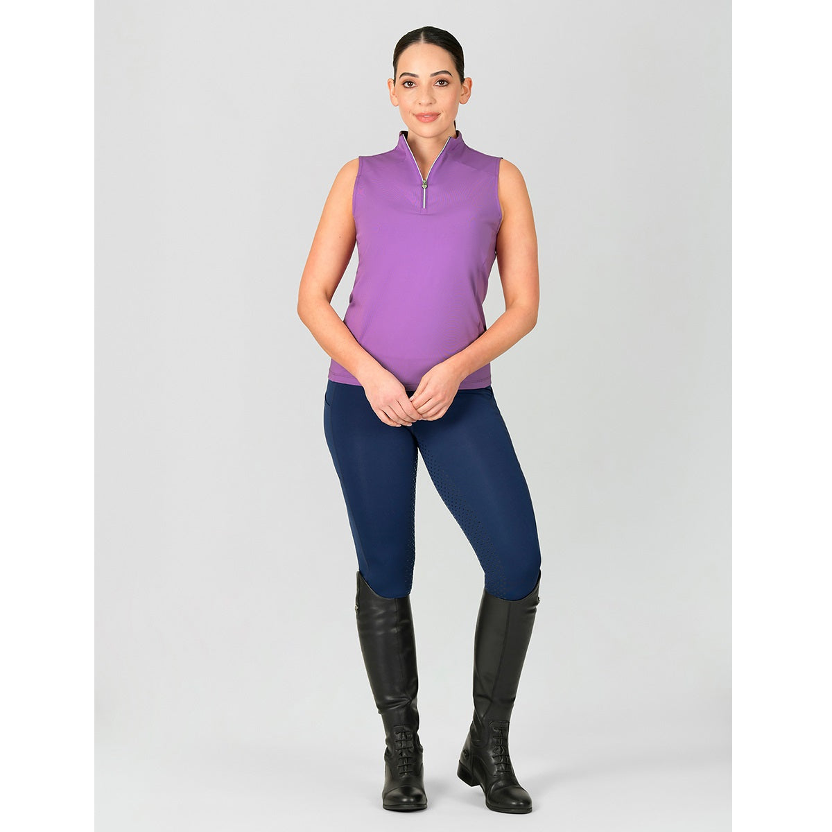 Dublin Sylvie Sleeveless Riding Top Dewberry