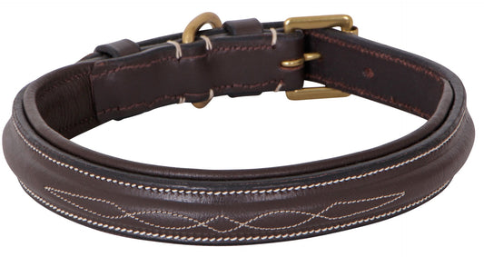 CAVALLINO Raised leather dog collar