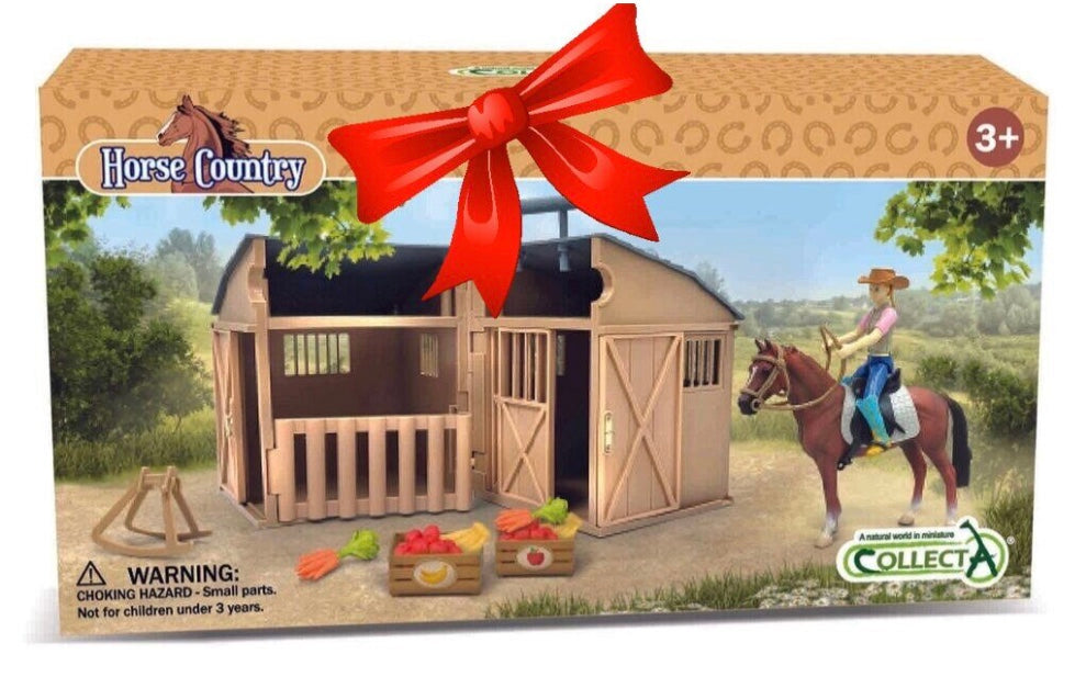 COLLECTA Horse & Stable Box Set With Rider