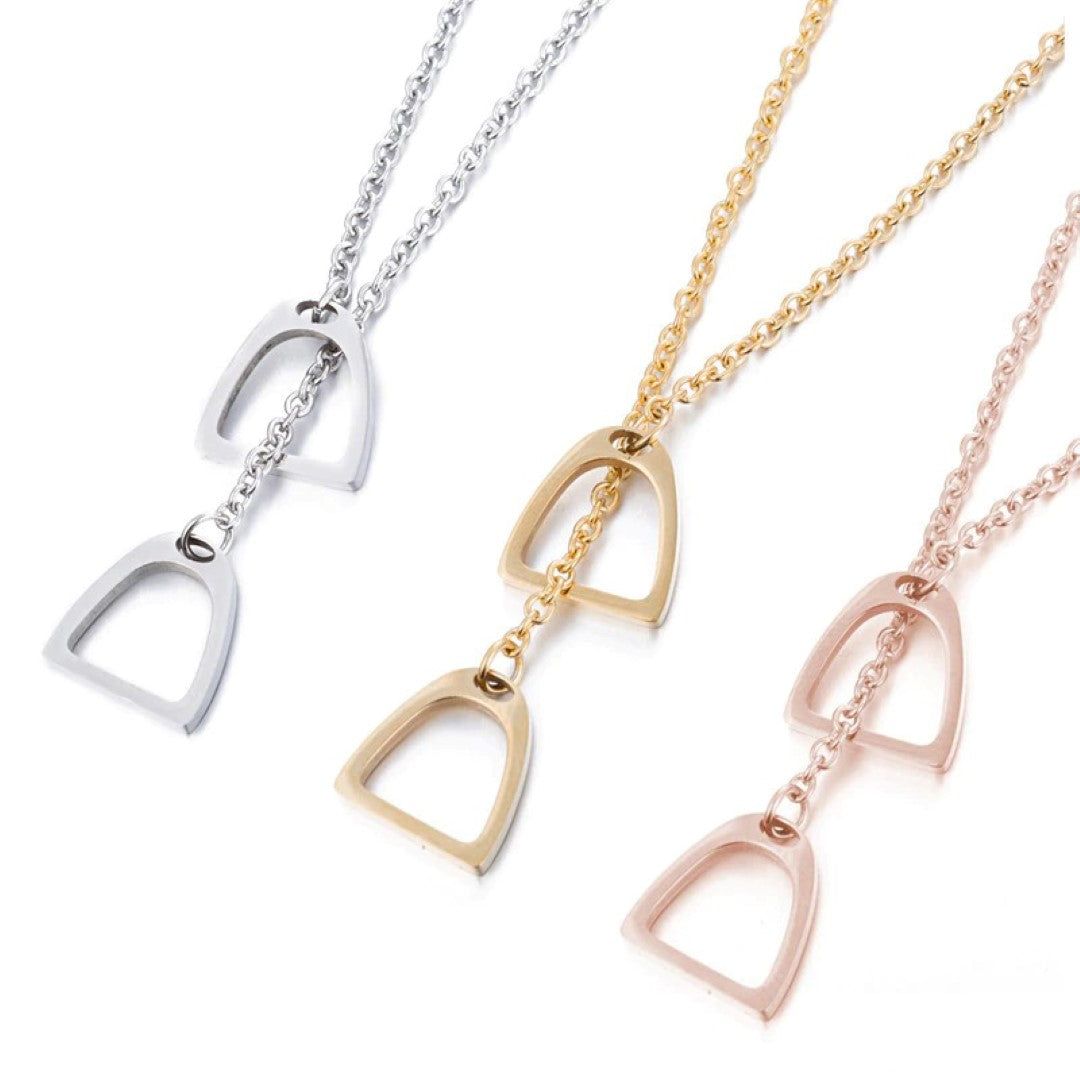 DOUBLE Stirrup necklace