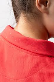 Horze Kids' Fay Polo Shirt - Diva Pink