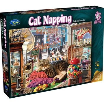 CAT NAPPING -Antique Shop Cat