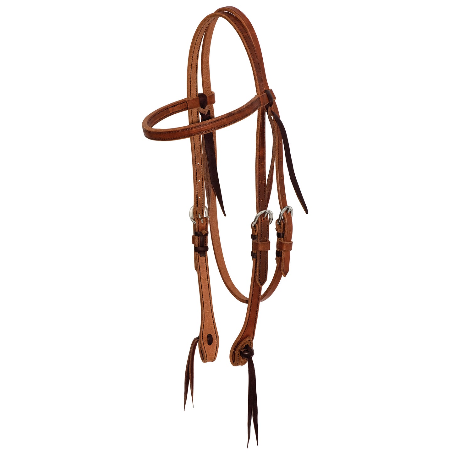 Harness Leather Cowboy Knot Browband Headstall