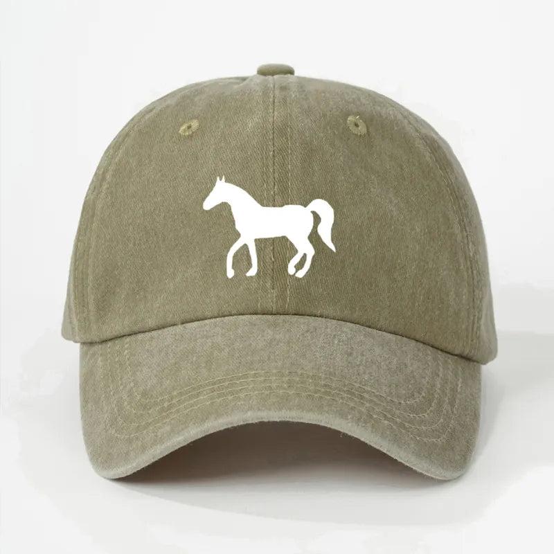 Happy Hoof Distressed Cotton Caps