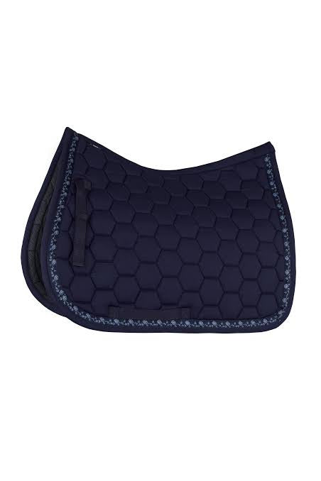 Horze Kaitlin All Purpose Saddle Pad with Flower Piping