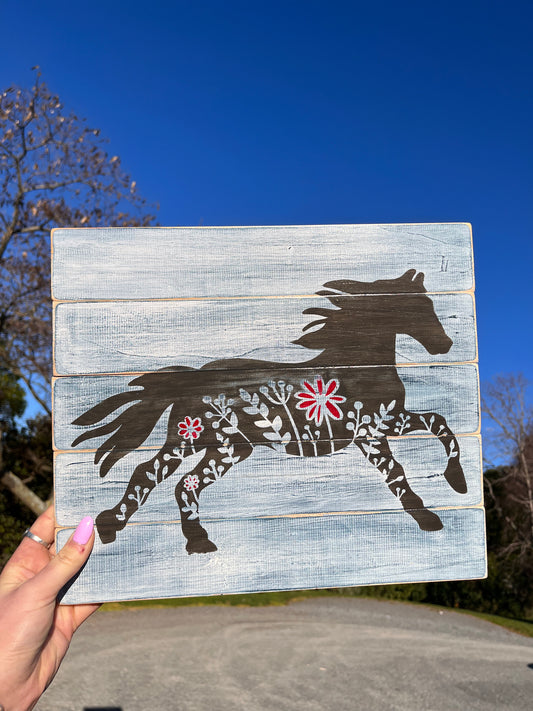 PS DESIGNS Floral horse board