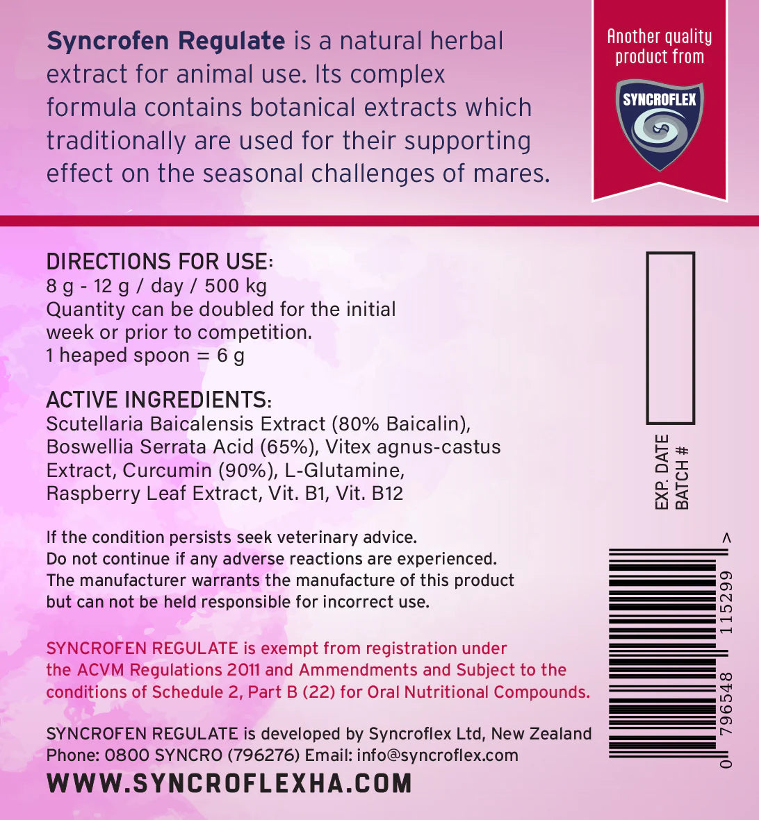 SYNCROFLEX - SyncroFen Regulate 500g